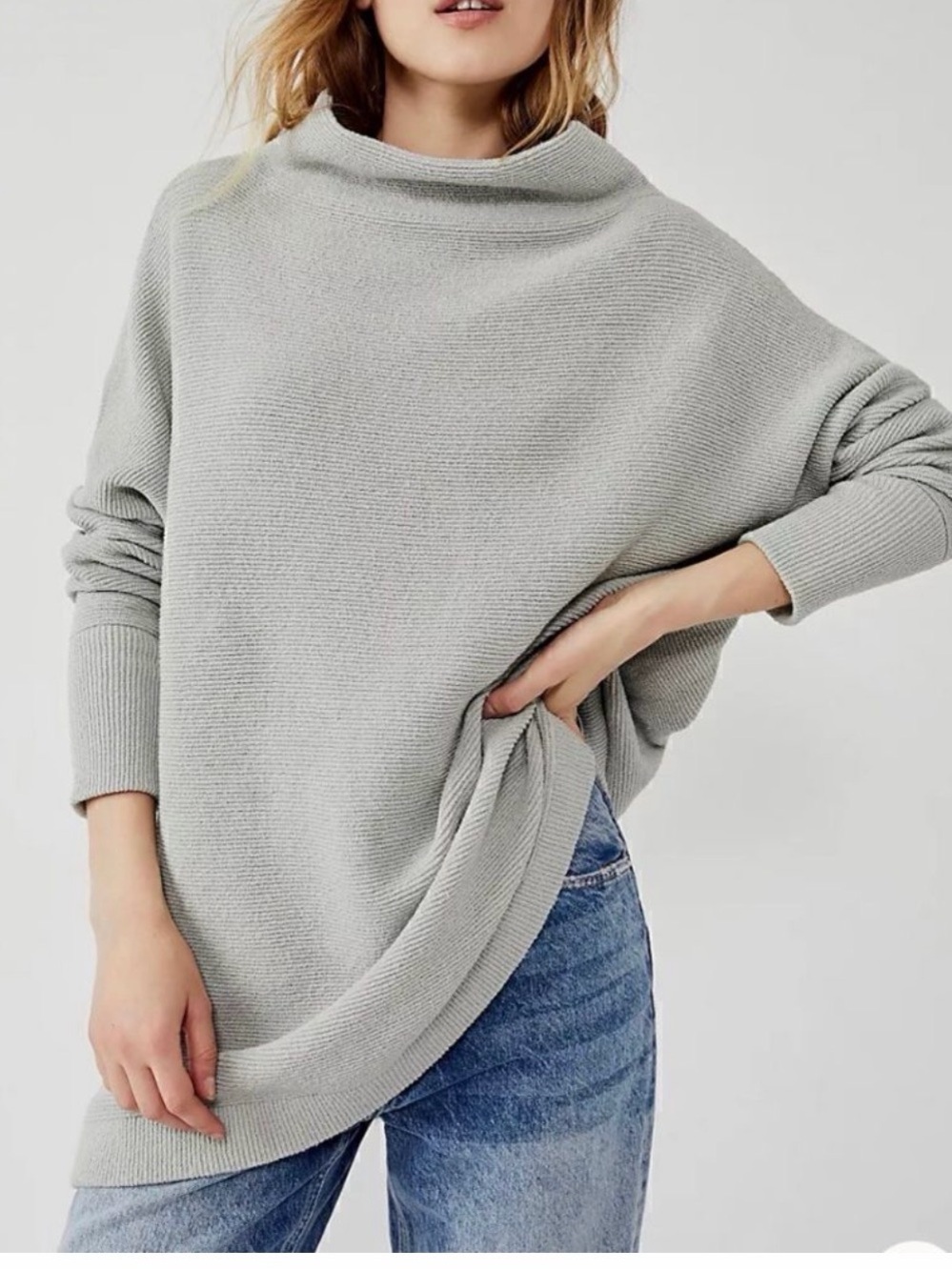 Free People Ottoman Slouchy Tunic in Gray